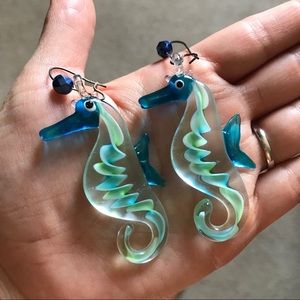 Glass Starfish Earrings